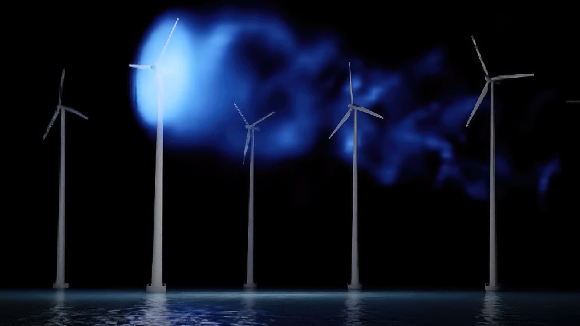 Simulated windmills