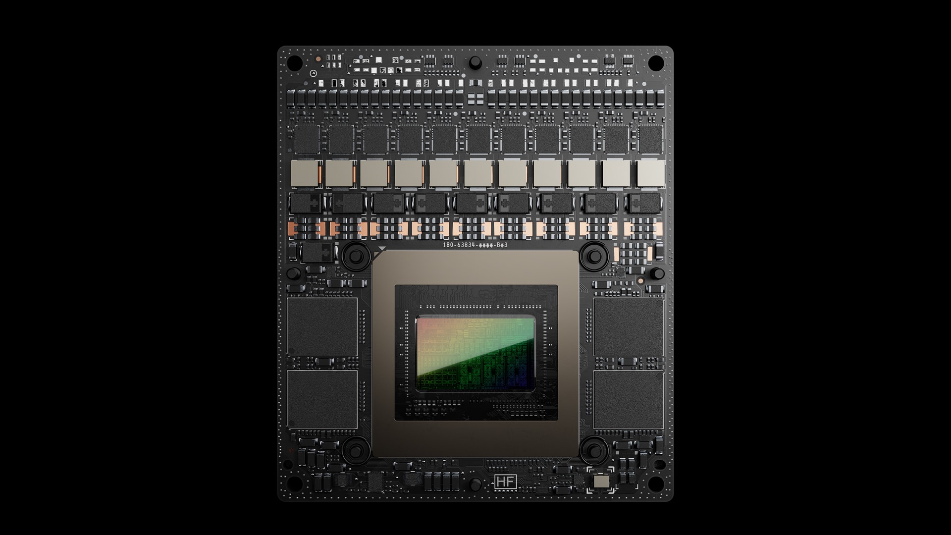 NVIDIA T5000 module front view  in black background