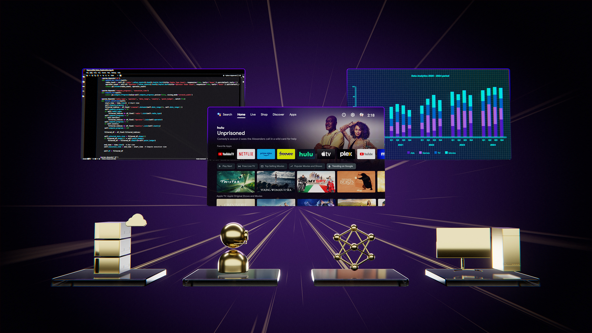 AI technologies connecting different use cases of generative AI in the media and entertainment industry. 